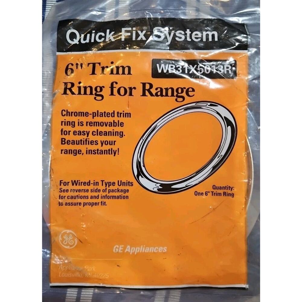 GE 6" Trim Ring For Range WB31X5013R NEW